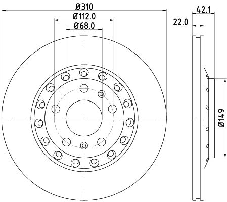 HELLA PAGID Bremžu diski 8DD 355 121-751